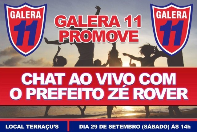 Prefeito Zé Rover se reúne com jovens neste sábado e diz que aceita cobranças