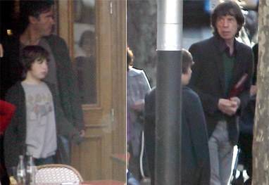 Mick Jagger almoça com Lucas, seu filho com Luciana Gimenez